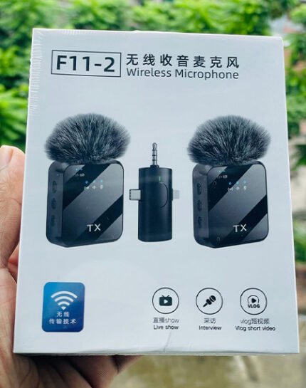 F11-2 Wireless Collar Microphone with Noise Cancellation
