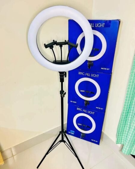 WhatsApp Image 2026-08-06 at 5.58.36 PM Professional 18-Inch Ring Fill Light BD 460D with 3 Phone Holders & 7ft Stand - Image 1